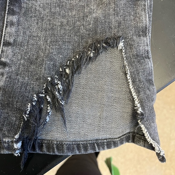 Frame Le High Straight Le Frayed Notch Hem Cropped Jeans sz 26 - Picture 15 of 16